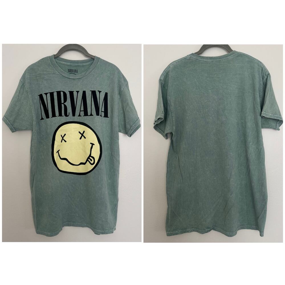 Nirvana Smiley Face T-Shirt in Green